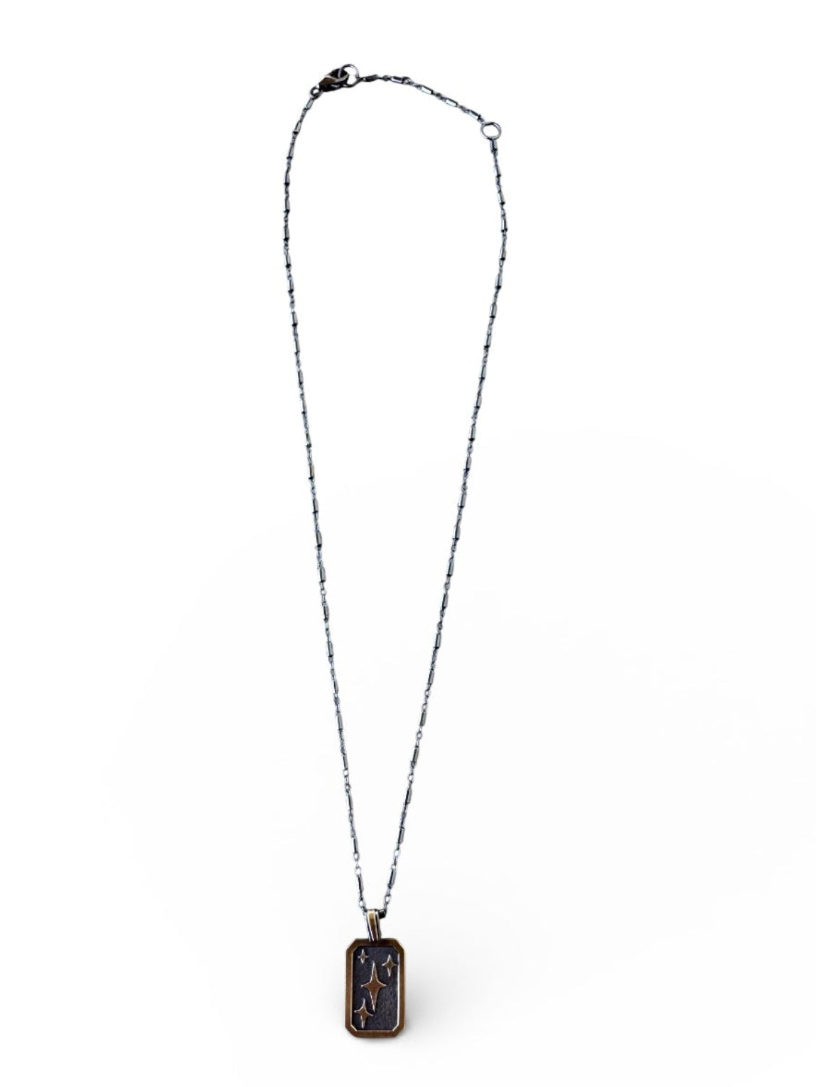 Stary night necklace- oxidized (cushion)
