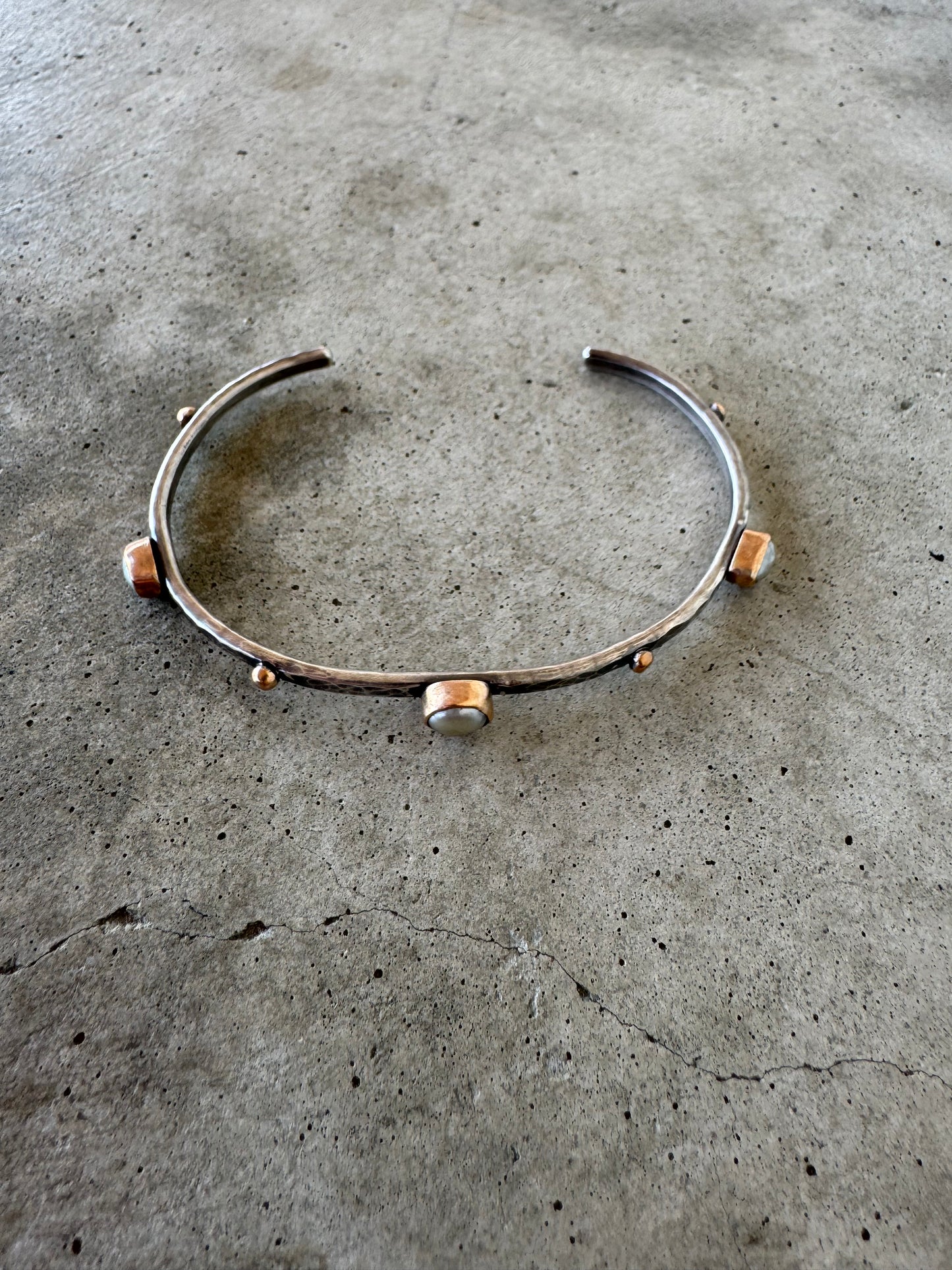 Pearl and dot cuff