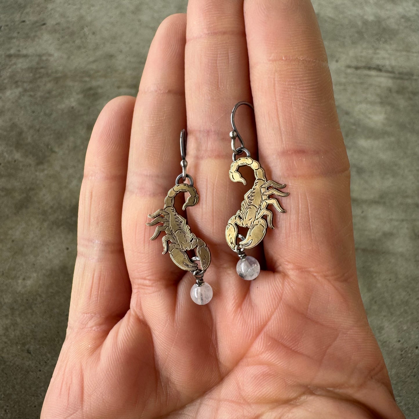 Scorpion dangle earrings