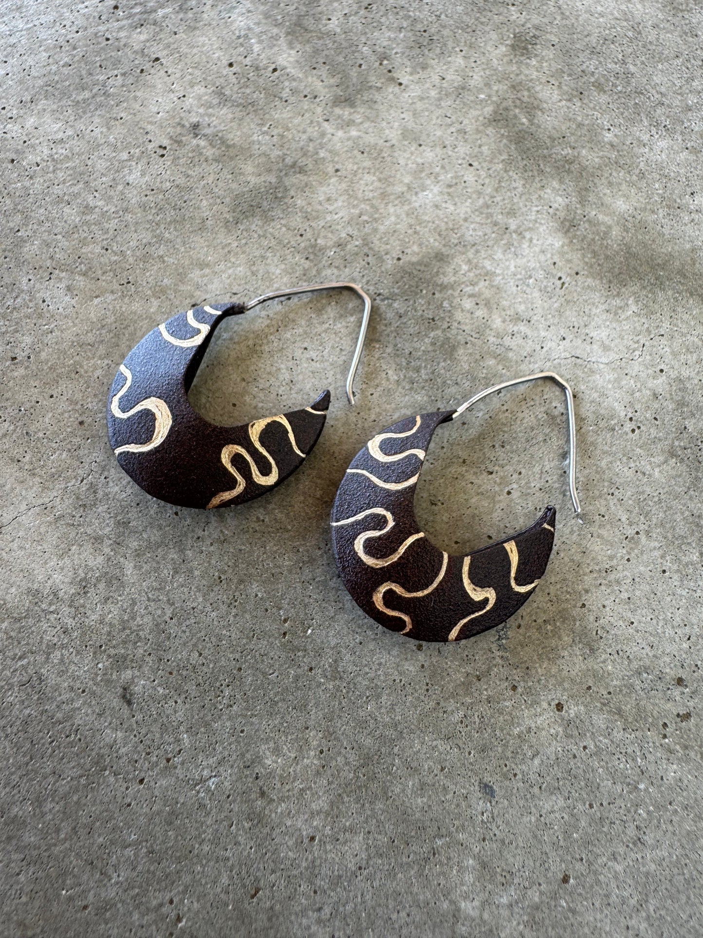 Brown Scorpion Pincer earrings