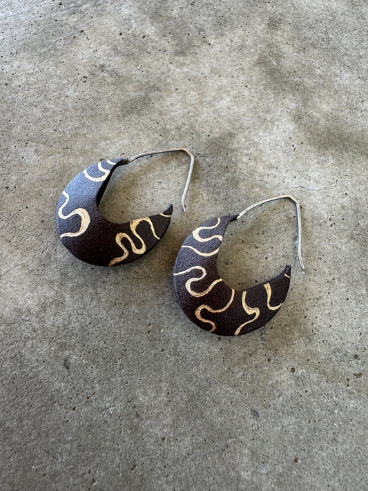Brown Scorpion Pincer earrings