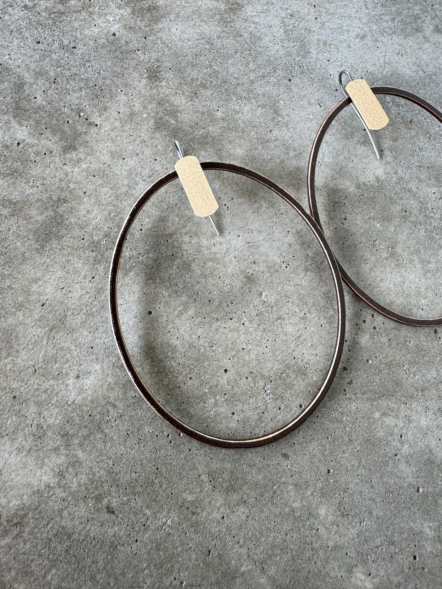 Brown and Gold O hoops
