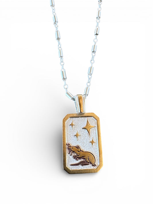 Little mouse under the stars necklace