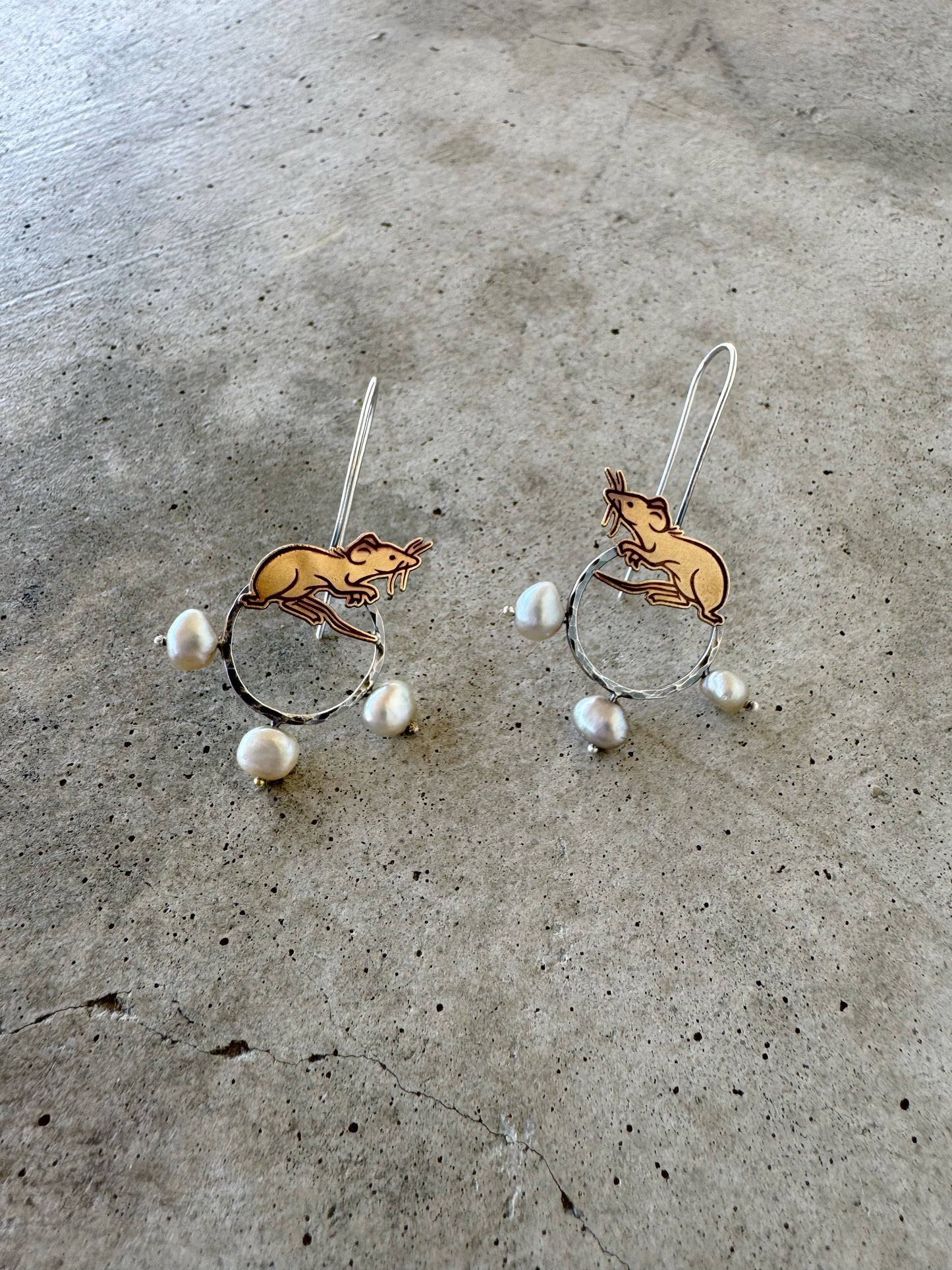 Rat earrings