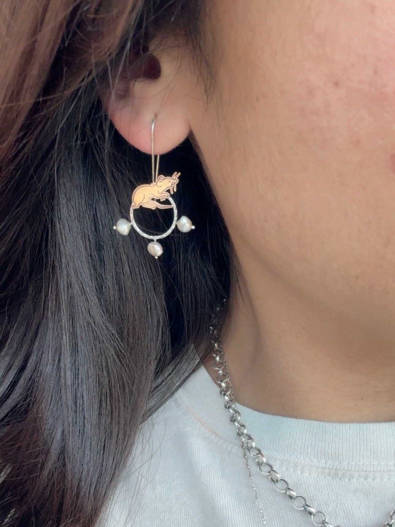 Rat earrings
