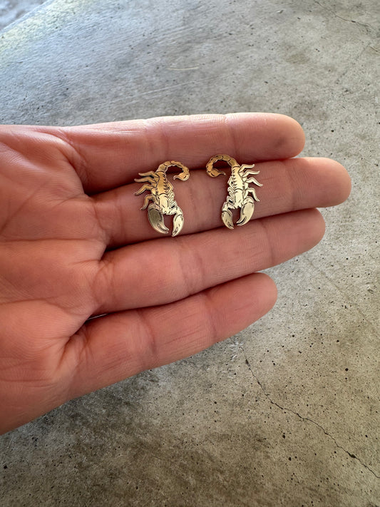 Scorpion post earrings