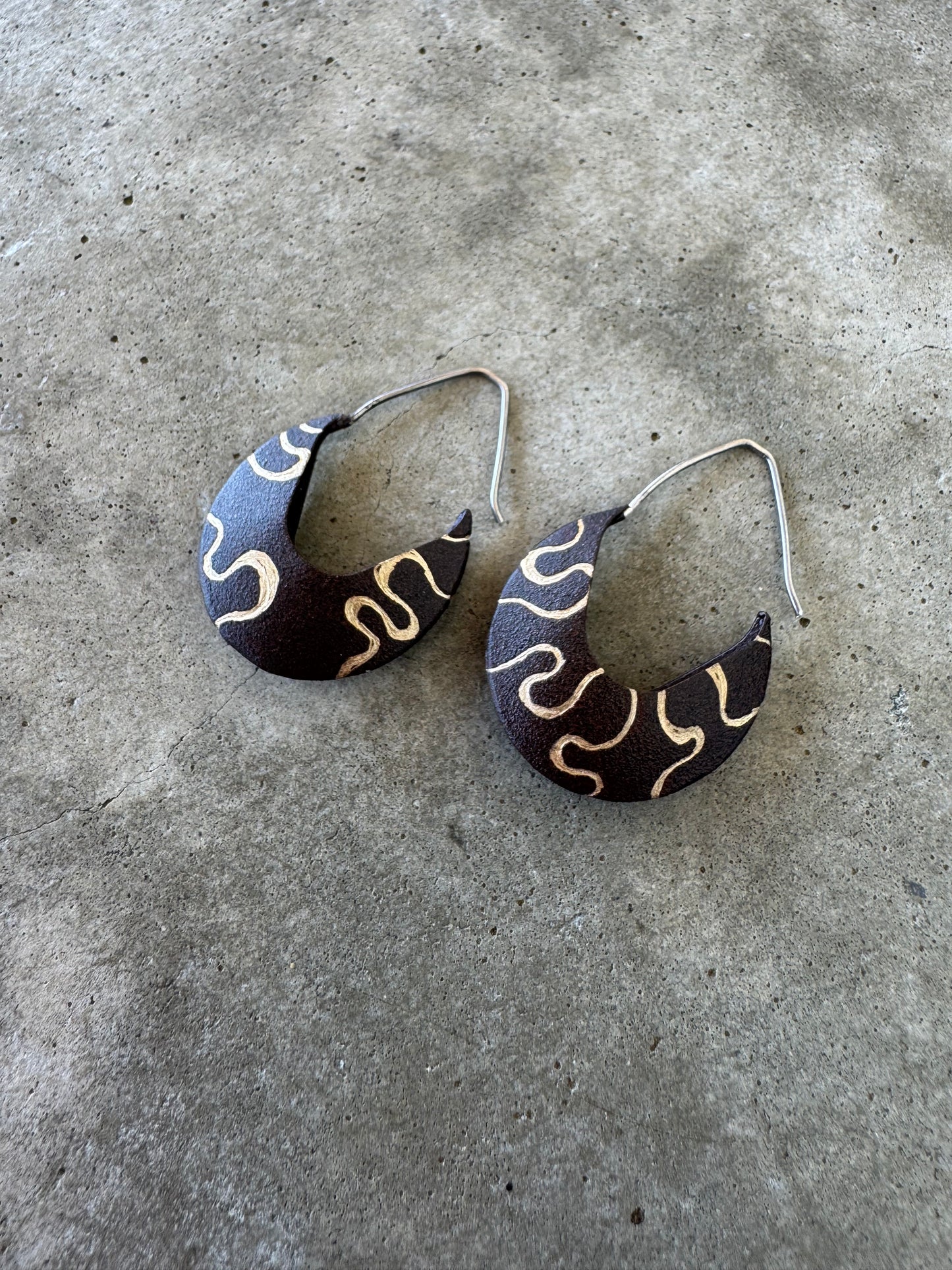 Brown Scorpion Pincer earrings