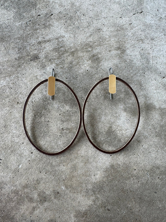 Brown and Gold O hoops